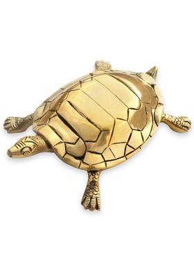 vastu-vigyan Brass Tortoise For Good Health /Protection /Stability /Vastu Remedy { Pack of 1} Decorative Showpiece - 6.2 cm&nbsp;&nbsp;(Brass, Gold)