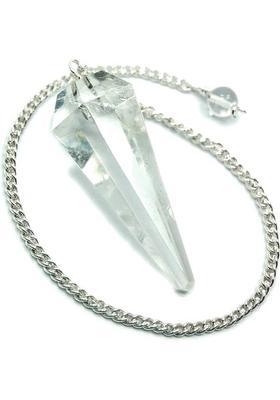 EXCEL Clear Quartz 6 Sided Dowsing Pendulum Healing Crystals Decorative Showpiece - 4.5 cm&nbsp;&nbsp;(Crystal, Clear)