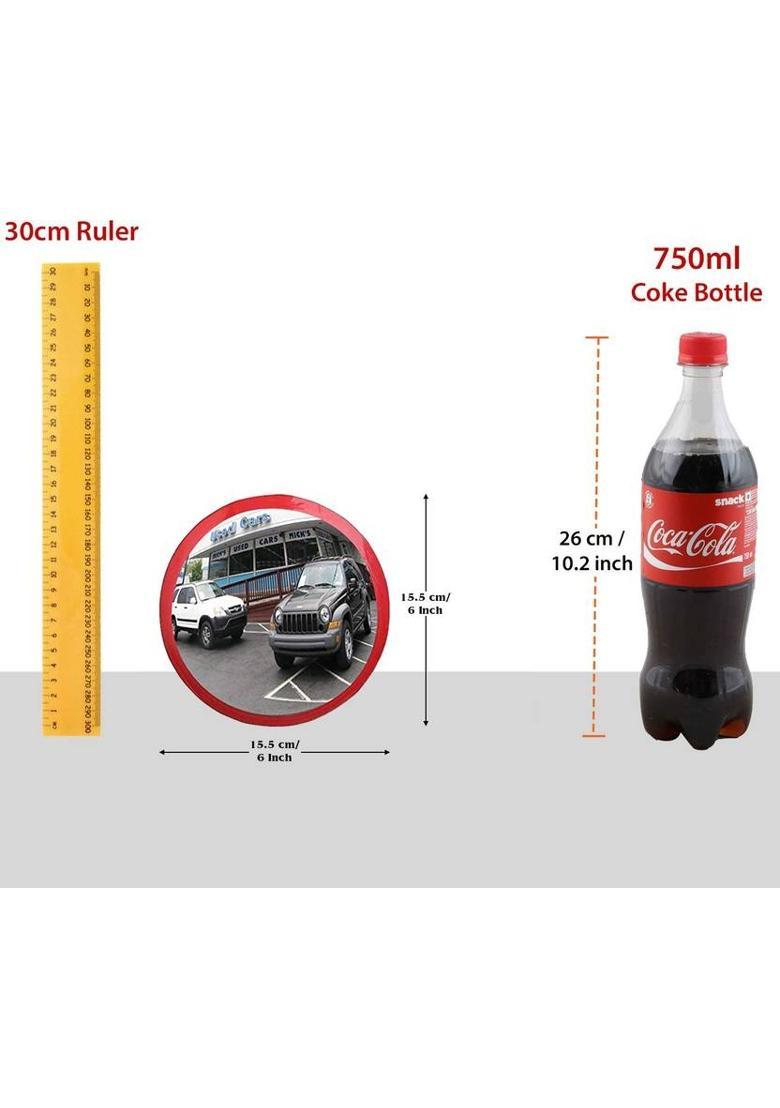 Ryme Vastu / Feng Shui Convex Mirror / Pakwa Mirror for Home - 6 inch Decorative Showpiece - 15.5 cm&nbsp;&nbsp;(Glass, Multicolor) - Indya