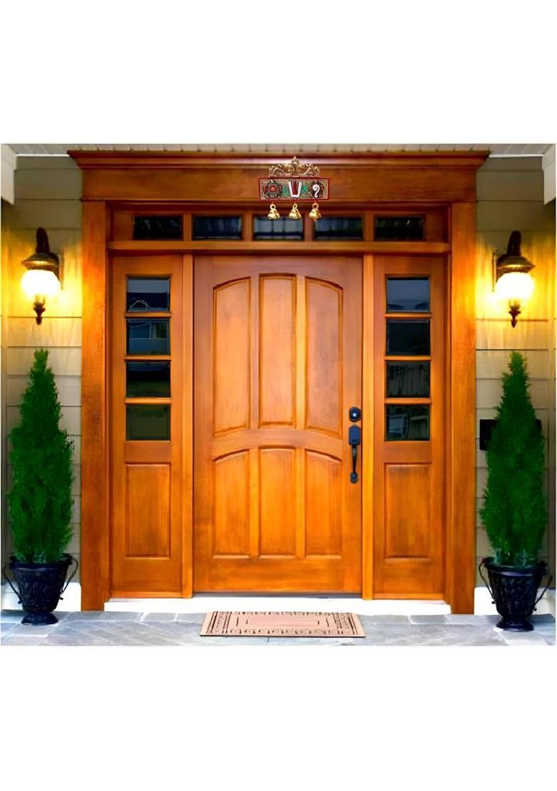 VARUNAAR Shankh Chakra Tilak Wall Hanging Bell plate for Room, Door Hanging with Ghanti Decorative Showpiece - 15 cm&nbsp;&nbsp;(Metal, Gold) - Indya