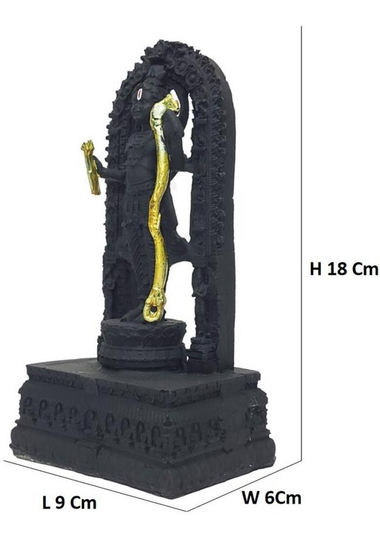 G-Srijan Polyresin Ram Lalla Ayodhya Idol Statue Showpiece Murti for Home Decor Decorative Showpiece - 18 cm&nbsp;&nbsp;(Polyresin, Black, Multicolor) - Indya
