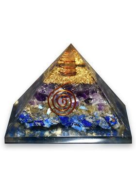 Reshamm Communication & Focus Crystal stone Pyramid for Concentration in Study, Career Decorative Showpiece - 8 cm&nbsp;&nbsp;(Crystal, Stone, Multicolor)