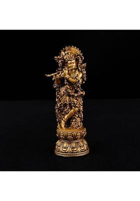 CraftnLove Resin krishna statue for car décor dashboard idols , Gifts for anniversary Decorative Showpiece - 12.5 cm&nbsp;&nbsp;(Resin, Multicolor)