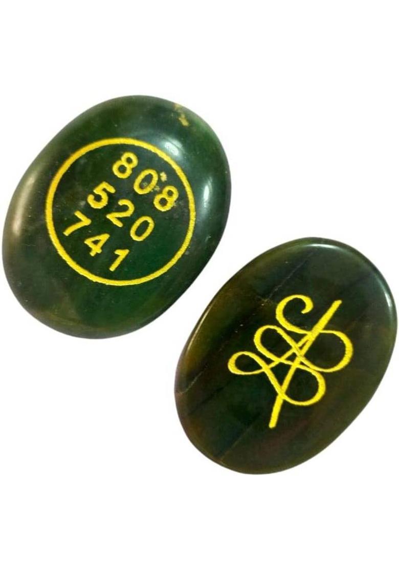 Shivalaya Gems Crystal Shivalaya Gems Crystal Green Jade Crystal Zibu Symbol Decorative Showpiece - 2 cm&nbsp;&nbsp;(Crystal, Green) - Indya