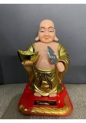 KERA WHITE Feng Shui Buddha for Home Decor Decorative Showpiece - 17 cm&nbsp;&nbsp;(Plastic, Gold)