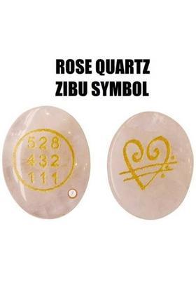 jupiter speaks Rose Quartz Zibu Symbol Coin to Attract Money Cash Flow and Wealth, Angle Number Decorative Showpiece - 4 cm&nbsp;&nbsp;(Stone, Crystal, Pink)