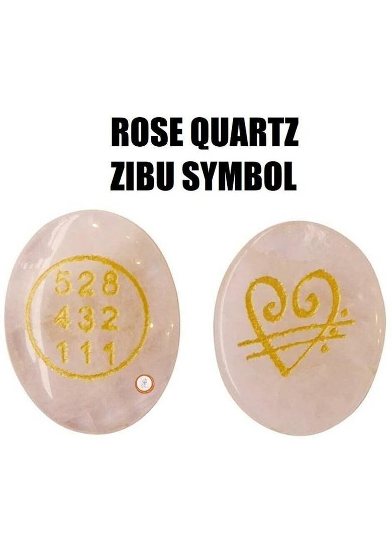 jupiter speaks Rose Quartz Zibu Symbol Coin to Attract Money Cash Flow and Wealth, Angle Number Decorative Showpiece - 4 cm&nbsp;&nbsp;(Stone, Crystal, Pink) - Indya