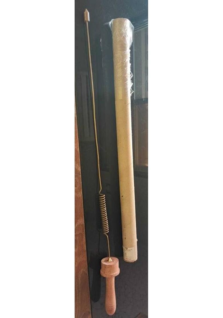 Shubh Sanket Vastu Aura Meter (Bobber) - 28 Inch, Dowsing Rod For Energy Detector Decorative Showpiece - 69 cm&nbsp;&nbsp;(Brass, Wood, Brown) - Indya