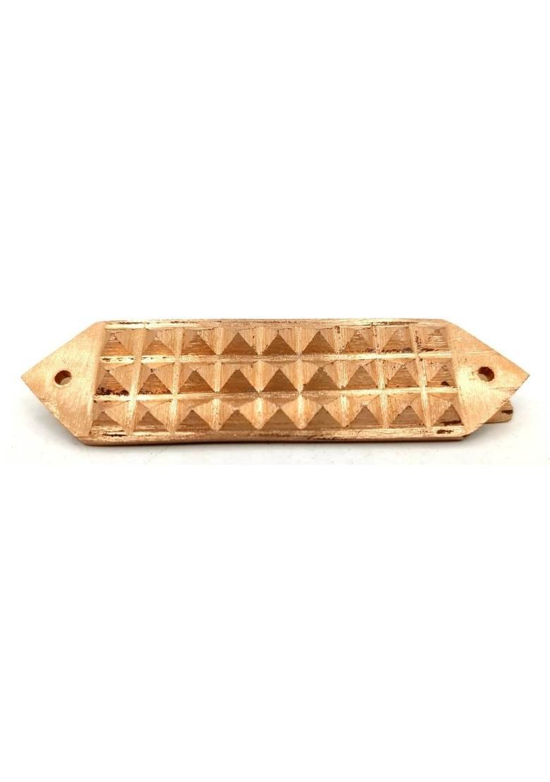 Plus Value Vastu Copper Pyramid Strip for Toilet Defects or Division Decorative Showpiece - 10 cm&nbsp;&nbsp;(Copper, Gold) - Indya