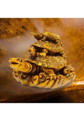 EliteTouch lucky tortoise AND Feng Shui & Vastu Decorative Showpiece - 9 cm&nbsp;&nbsp;(Polyresin, Gold)