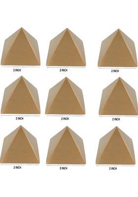 TREEMAISON Vastu Pure Copper Hollow Pyramid 2 INCH (Pack of 9) Boost Positive Energy Decorative Showpiece - 5.08 cm&nbsp;&nbsp;(Copper, Copper)