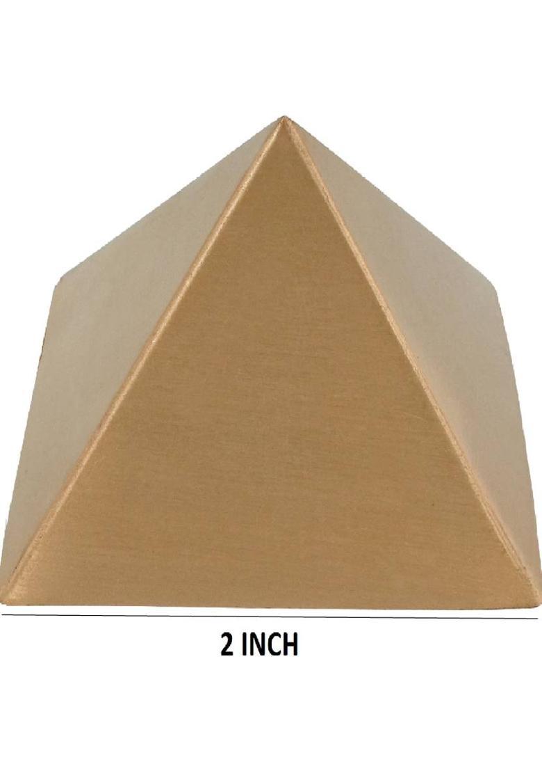 TREEMAISON Vastu Pure Copper Hollow Pyramid 2 INCH (Pack of 9) Boost Positive Energy Decorative Showpiece - 5.08 cm&nbsp;&nbsp;(Copper, Copper) - Indya