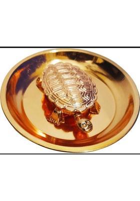vedanshstore Copper Metal Feng Shui Vastu Turtle Tortoise Plate for Home and office Decorative Showpiece - 6 cm&nbsp;&nbsp;(Copper, Copper)