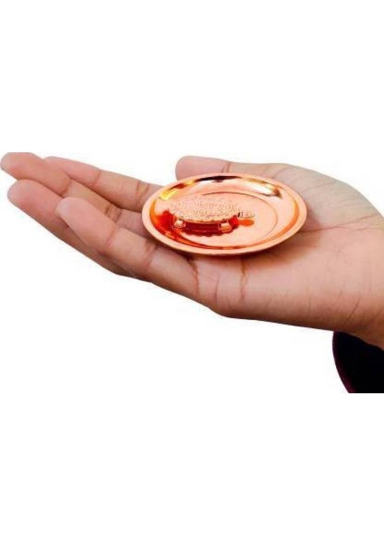 vedanshstore Copper Metal Feng Shui Vastu Turtle Tortoise Plate for Home and office Decorative Showpiece - 6 cm&nbsp;&nbsp;(Copper, Copper) - Indya