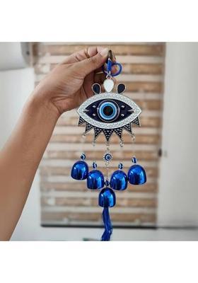 yogi Evil Eye Hanging Amulet for Car, Home and Office Protection and Blessing Decorative Showpiece - 12 cm&nbsp;&nbsp;(Metal, Blue)
