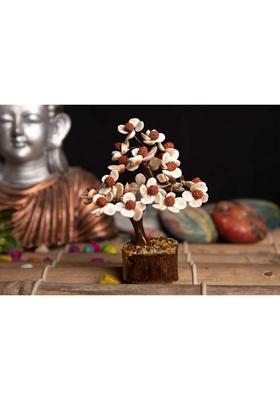 VIBESLE Gomti Rudraksha Tree for Crystals and Healing Stones Gifts Gem Tree Decorative Showpiece - 22 cm&nbsp;&nbsp;(Stone, Multicolor)