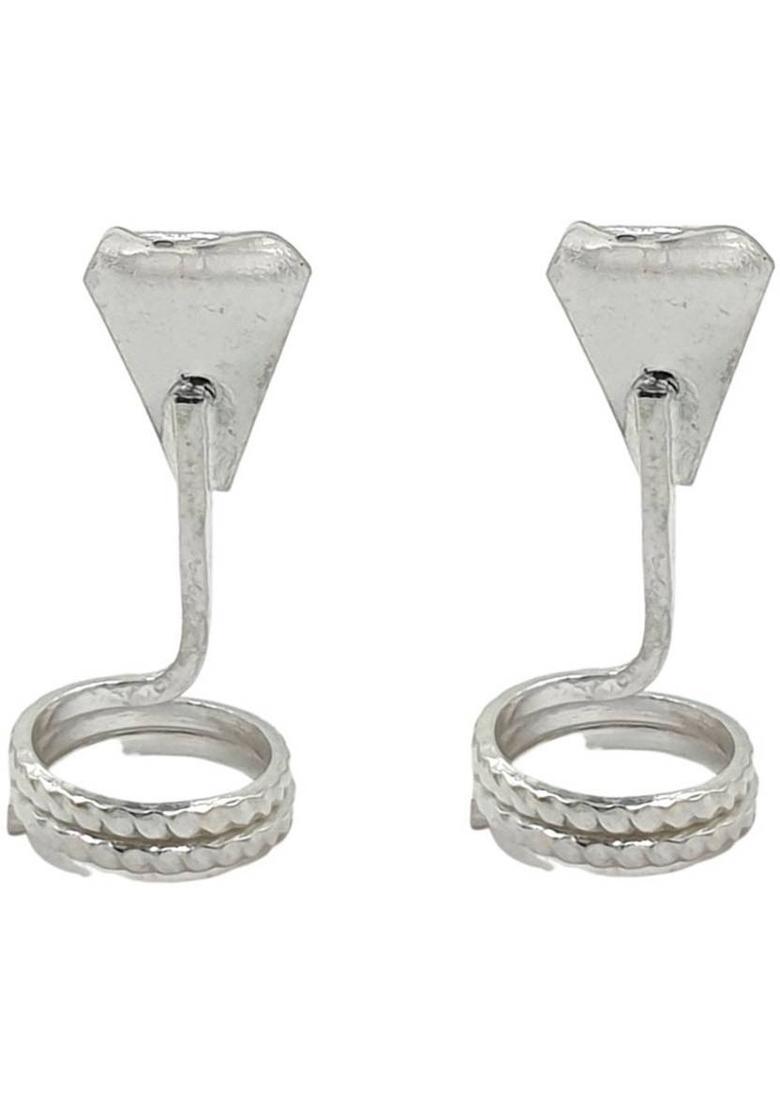 Sahiba Gems Naag Nagin Joda in Pure Silver for Kalsarp Dosha ~ Pack in Pair (2 Pcs) Decorative Showpiece - 1.5 cm&nbsp;&nbsp;(Silver, Silver) - Indya