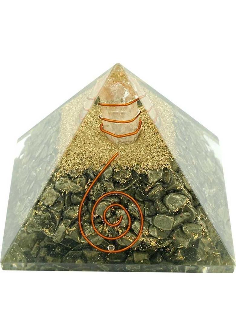vastu vardan Vastu Pyrite Crystal Pyramid (2 INCH)/ Crystal Pyramid/ Vastu Pyramid Decorative Showpiece - 2 cm&nbsp;&nbsp;(Stone, Beige) - Indya