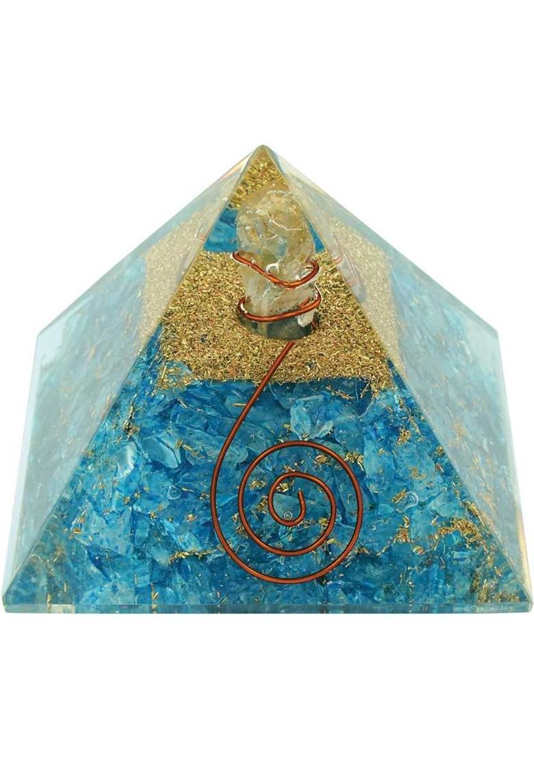 vastu vardan Vastu Pyrite Crystal Pyramid (2 INCH)/ Crystal Pyramid/ Vastu Pyramid Decorative Showpiece - 2 cm&nbsp;&nbsp;(Stone, Beige) - Indya