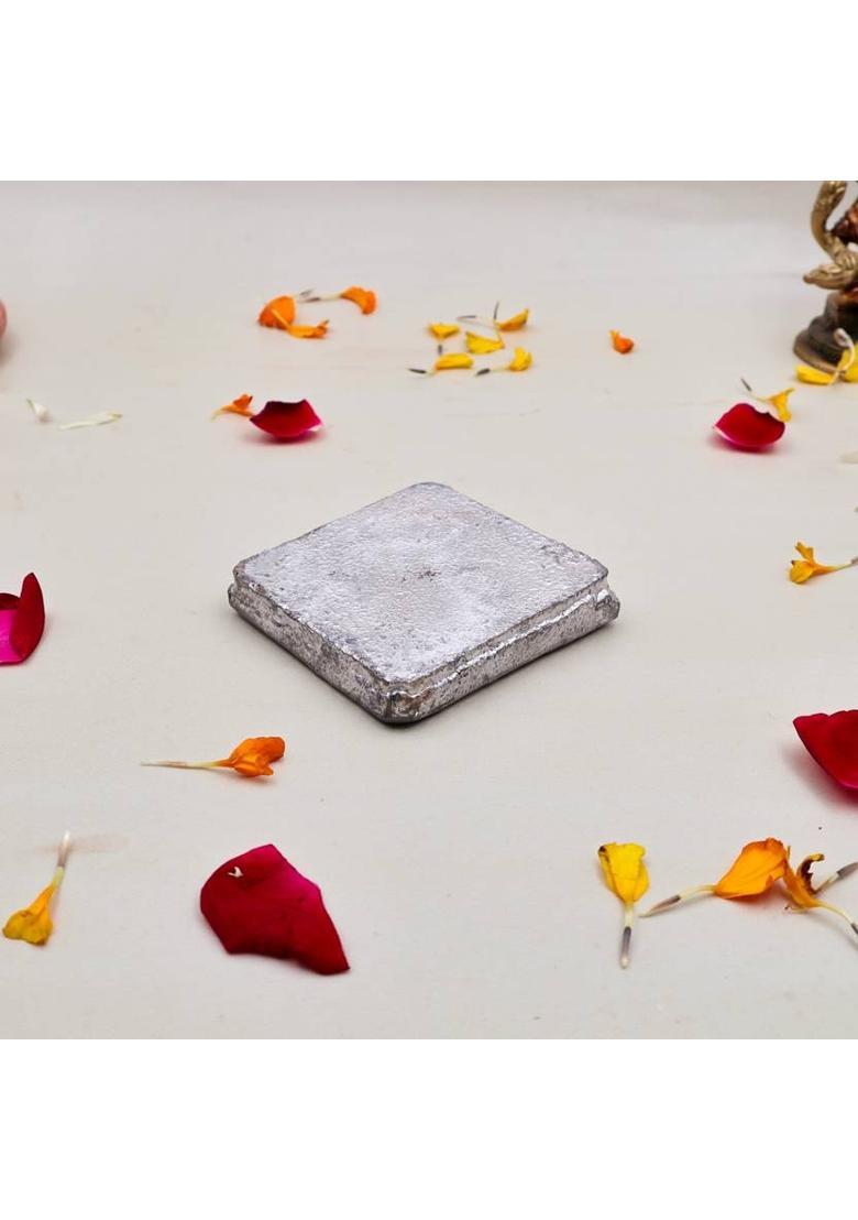 DOKCHAN Solid Ranga Lead Heavy brick for Lal kitab remedy and astrology (Weight : 1kg) Decorative Showpiece - 1.5 cm&nbsp;&nbsp;(Metal, Silver) - Indya