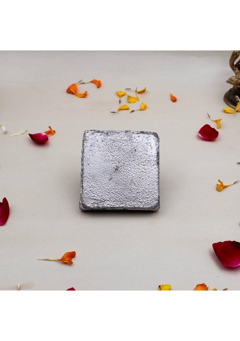 DOKCHAN Solid Ranga Lead Heavy brick for Lal kitab remedy and astrology (Weight : 1kg) Decorative Showpiece - 1.5 cm&nbsp;&nbsp;(Metal, Silver) - Indya