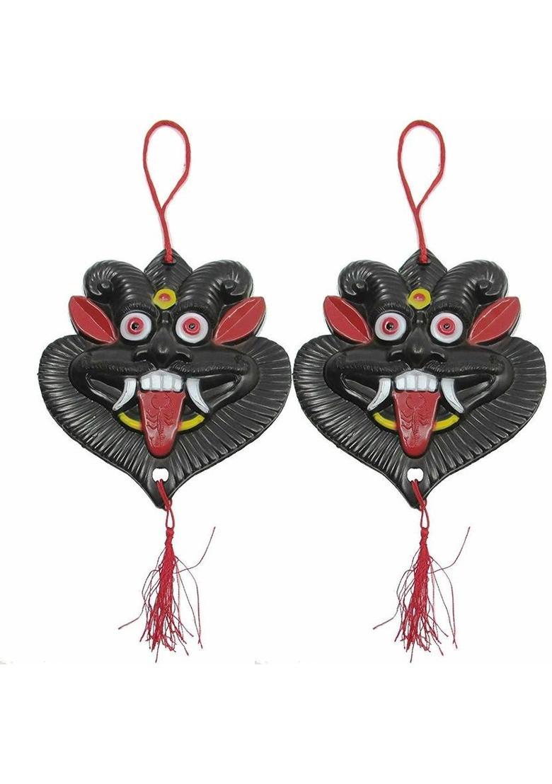 SK Craft Wall Hanging Nazar Battu-Evil Eye Protector Decorative Showpiece - 40 cm&nbsp;&nbsp;(Plastic, Multicolor) - Indya
