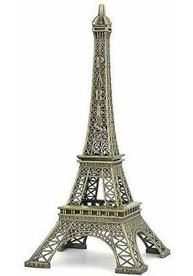 parth Eiffel Tower Paris Decorative Showpiece - 16 cm&nbsp;&nbsp;(Brass, Dark Green)