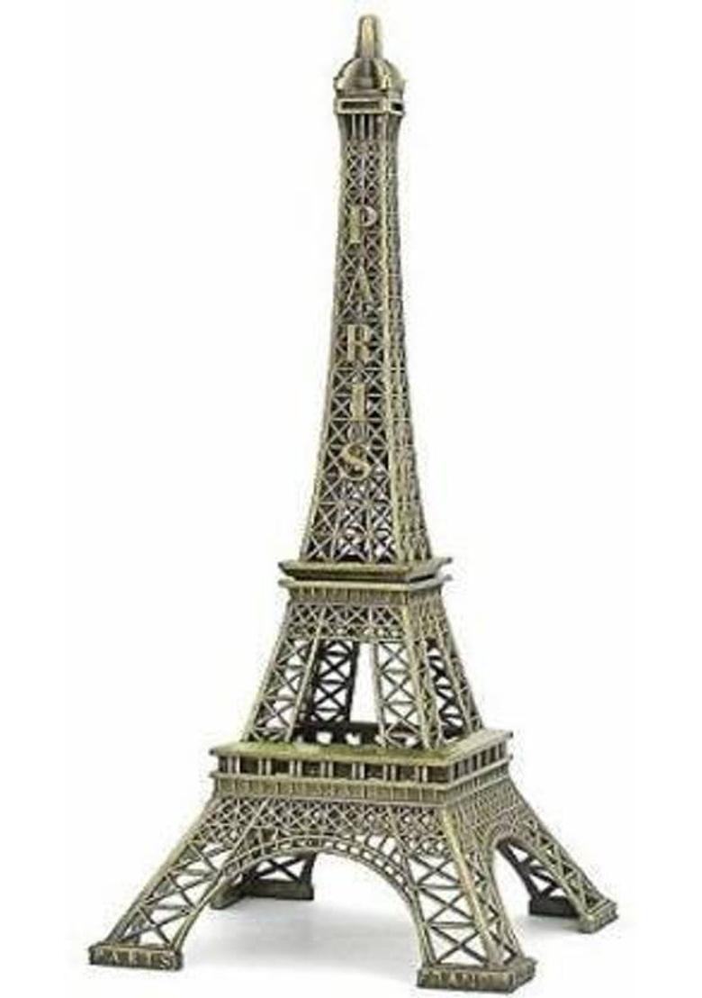 parth Eiffel Tower Paris Decorative Showpiece - 16 cm&nbsp;&nbsp;(Brass, Dark Green) - Indya