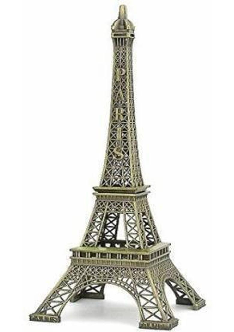 parth Eiffel Tower Paris Decorative Showpiece - 16 cm&nbsp;&nbsp;(Brass, Dark Green) - Indya