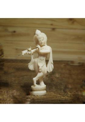 avenew Krishna Adventure- Hindu God of Love and Divine Decorative Showpiece - 14.5 cm&nbsp;&nbsp;(Resin, White)