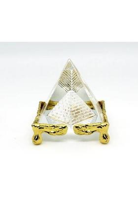 DIVINE Feng Shui Crystal Pyramid to bring prosperity, happiness and serenity. Decorative Showpiece - 5 cm&nbsp;&nbsp;(Crystal, Clear)