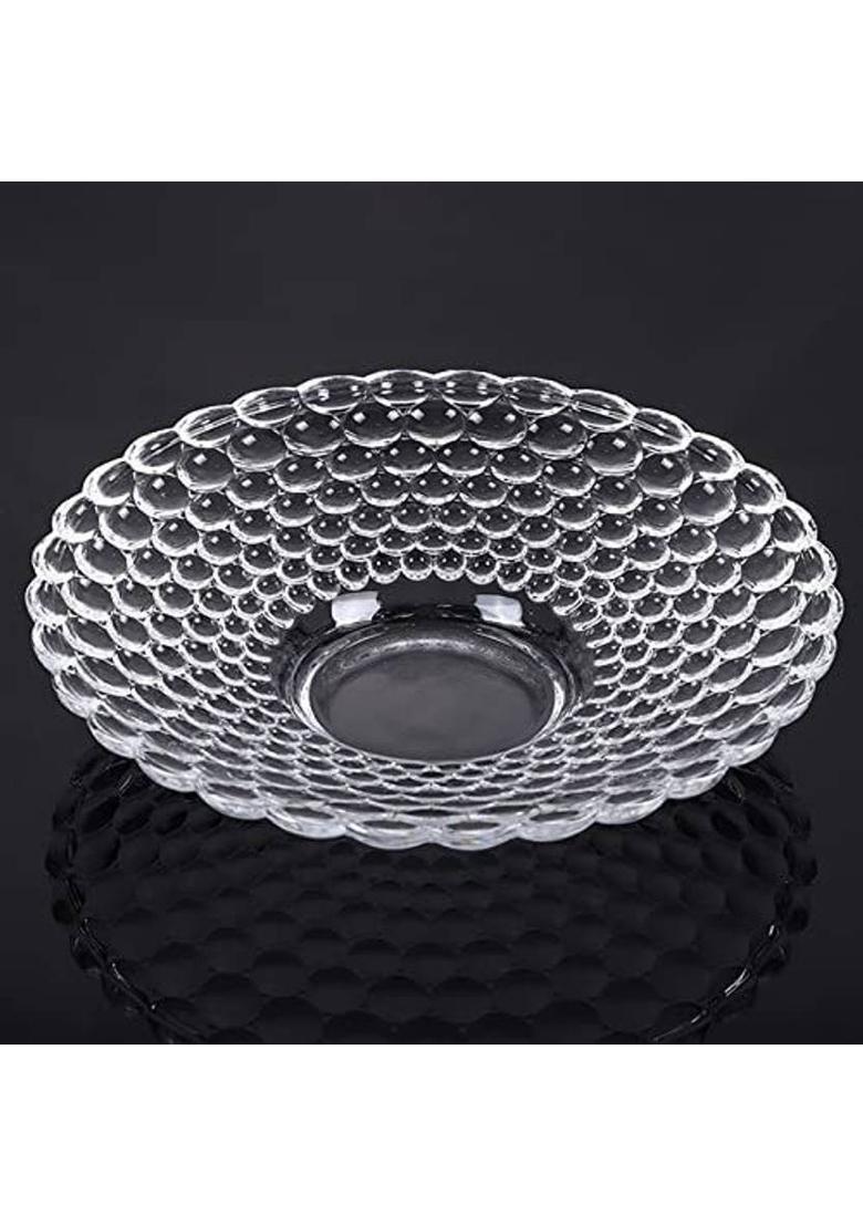 Feng Shui Art Vastu / Crystal Pyramid -For Positive Energy & Vastu Correction Decorative Showpiece - 6 cm&nbsp;&nbsp;(Glass, White) - Indya