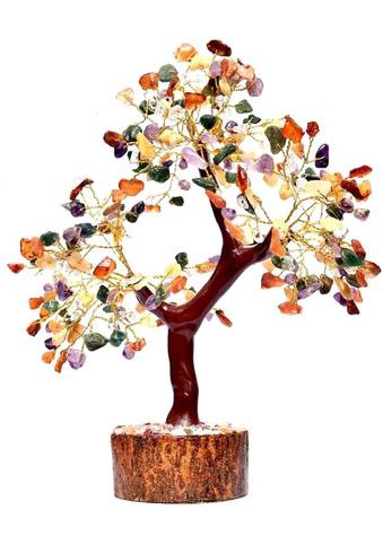 Ahina Plant Sculpture Tree; Good Luck, Wealth, Success & Prosperity Decorative Showpiece - 8 cm&nbsp;&nbsp;(Ceramic, Multicolor) - Indya