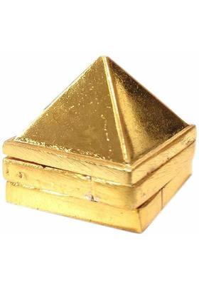 Puja N Pujari Fengshui Vastu Multilayered Pyramid for Positive Energy and Vastu Correction Decorative Showpiece - 4 cm&nbsp;&nbsp;(Brass, Gold)