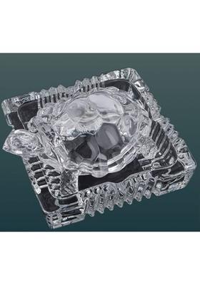 DIYAAN ENT fengshui vastu crystal glass tortoise turtle kachua plate home shop office decor Decorative Showpiece - 5 cm&nbsp;&nbsp;(Crystal, Glass, Clear)