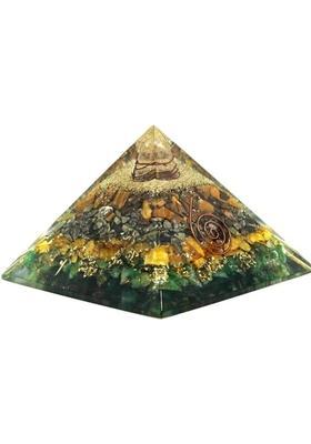 Dhvani Money magnet Crystal pyramid for wealth Decorative Showpiece - 7 cm&nbsp;&nbsp;(Stone, Multicolor)