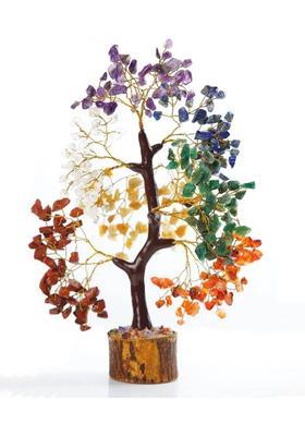 VIBESLE Crystals and Healing Stones - Healing Money Tree - Bonsai Tree Decorative Showpiece - 25 cm&nbsp;&nbsp;(Stone, Multicolor)