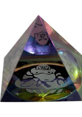 ChoicIt Feng shui / vastu crystal pyramid buddha for wealth and prosperity. Showpiece - 5 cm (Crystal, Multicolor) Decorative Showpiece - 5 cm&nbsp;&nbsp;(Glass, Multicolor) Decorative Showpiece - 5 cm&nbsp;&nbsp;(Crystal, Multicolor)