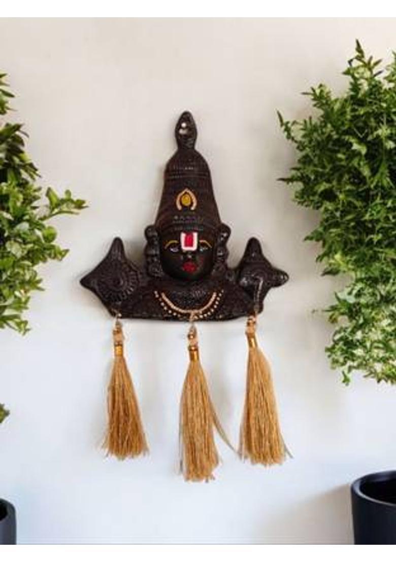 SP Handicrafts SP Handicrafts Lord Tirupati Balaji Lord Decorative Showpiece - 15 cm&nbsp;&nbsp;(Aluminium, Metal, Black) - Indya