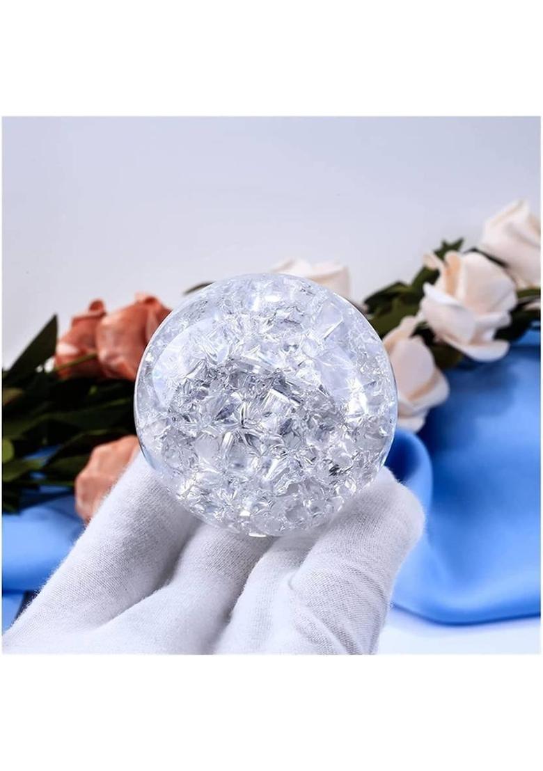 Global Reach Water Fountain Spinning Crystal Ball for Indoor Use in Home and Workspace Decorative Showpiece - 5 cm&nbsp;&nbsp;(Crystal, White) - Indya