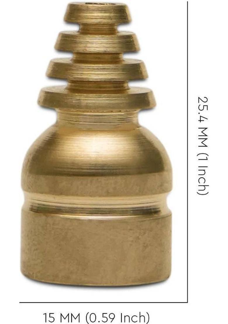 vastu-vigyan Vastu Brass Cone Stud For Vastu Shastra Remedy { 3-CM , Pack of 1 } Decorative Showpiece - 3 cm&nbsp;&nbsp;(Metal, Gold) - Indya