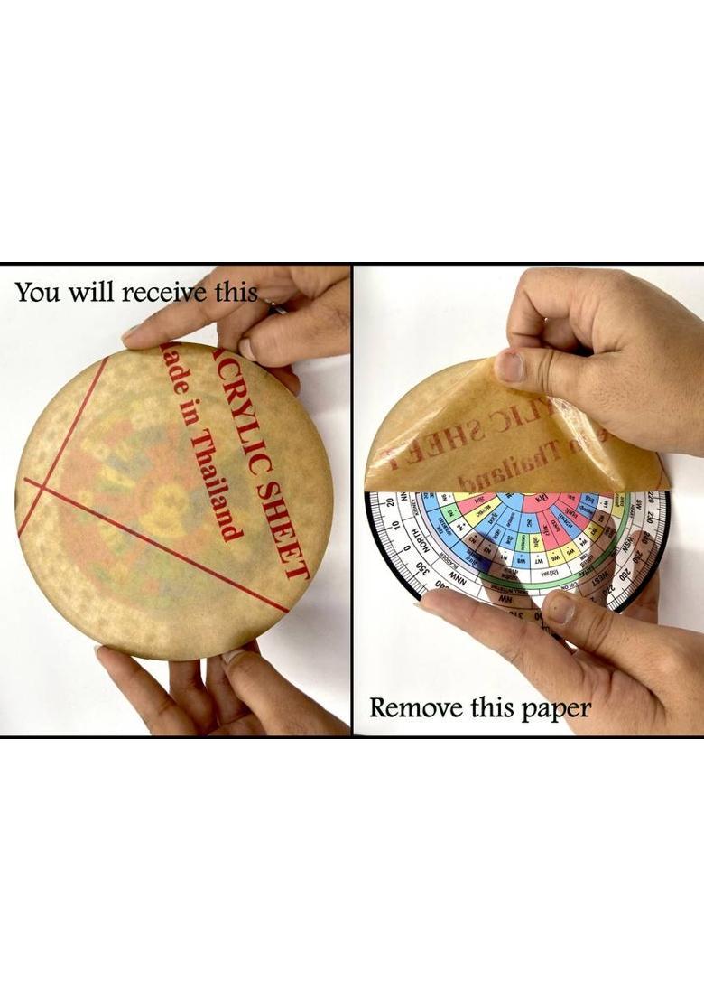 vastu vardan Vastu Shakti Chakra (6 INCH) Transparent Shakti Chakra/ Vastu Chakra Decorative Showpiece - 0.2 cm&nbsp;&nbsp;(Plastic, Green, Maroon) - Indya