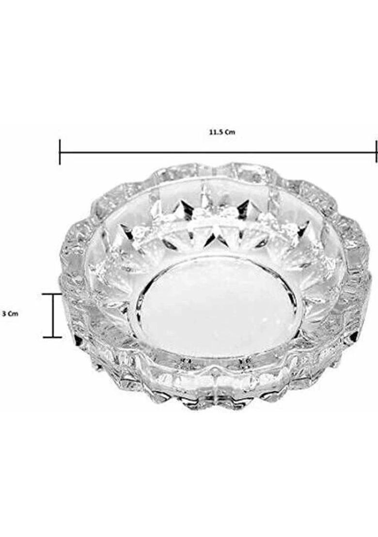 Gyanoday Creations Glass Crystal Tortoise with Pond Feng Shui Vastu Crafts Crystal Turtle with Plate, Best Gift for Career and Good Luck Plate Decorative Showpiece - 5 cm&nbsp;&nbsp;(Glass, White) - Indya