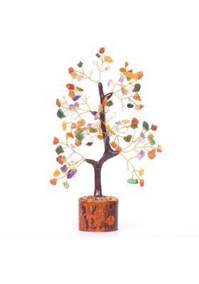DVISHA Mix Chakra Healing Crystals Tree Aura Cleansing - Good Luck - Money Tree Decorative Showpiece - 10 cm&nbsp;&nbsp;(Crystal, Multicolor)