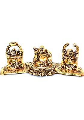 Finch Feather Decorative Showpiece - 7 cm&nbsp;&nbsp;(Aluminium, Gold)