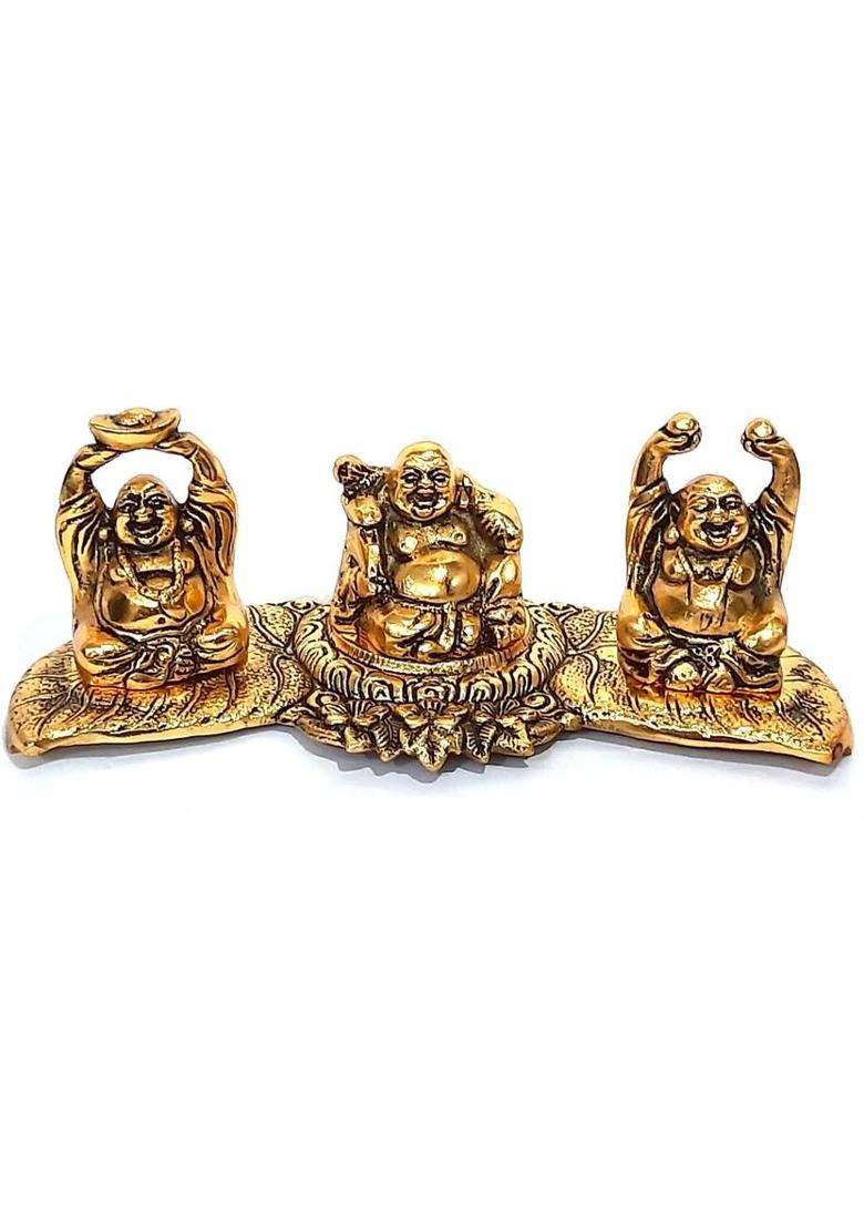 Finch Feather Decorative Showpiece - 7 cm&nbsp;&nbsp;(Aluminium, Gold) - Indya