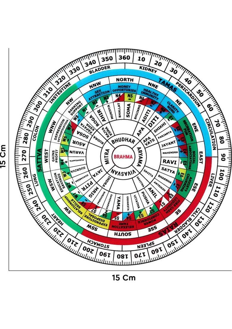 Treemaison Coronating Homes Vastu Shakti Chakra (6 Inch) for Energy Balancing, Protection & Vastu Correction Decorative Showpiece - 15 cm&nbsp;&nbsp;(Plastic, Multicolor) - Indya