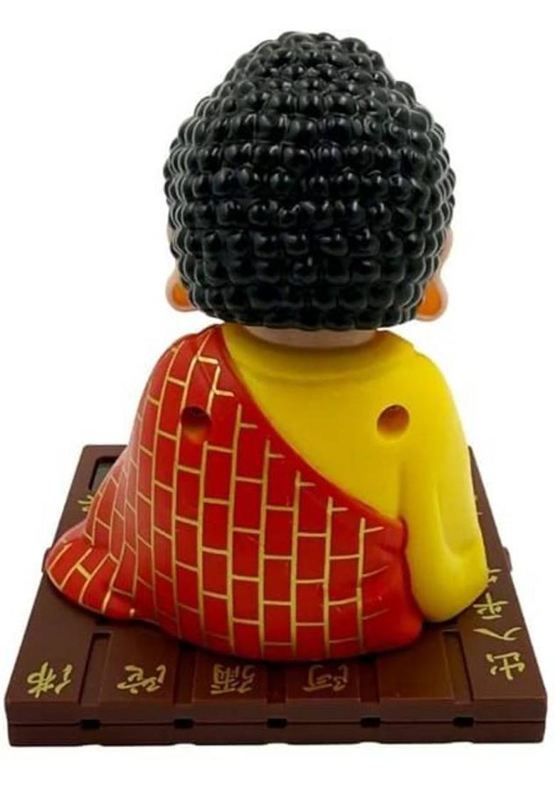 YUGDEEP SOLAR BUDHA Decorative Showpiece - 11 cm&nbsp;&nbsp;(Plastic, Red) - Indya