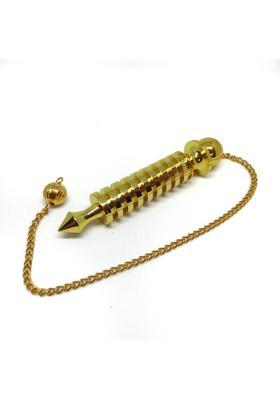 Crystals Way 9 Plate Ring Brass Metal ISIS Pendulum for Crystal Therapy Healing Dowsing and Prediction Decorative Showpiece - 7 cm&nbsp;&nbsp;(Brass, Gold)