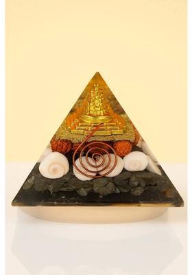 ABABILCRYSTAL PYRITE LAXMI PYRAMID Decorative Showpiece - 7 cm&nbsp;&nbsp;(Crystal, Multicolor)